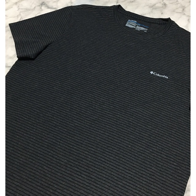 Columbia(コロンビア)の【レア】US古着 L size ビッグサイズ Columbia ボーダーTシャツ メンズのトップス(Tシャツ/カットソー(半袖/袖なし))の商品写真