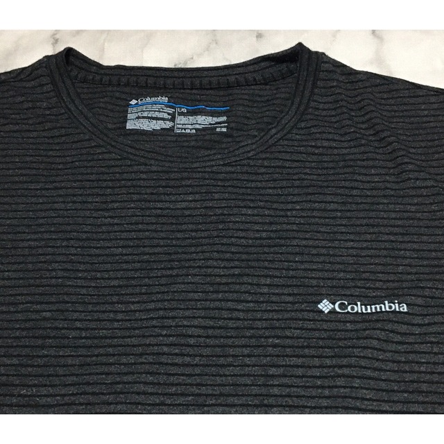 Columbia(コロンビア)の【レア】US古着 L size ビッグサイズ Columbia ボーダーTシャツ メンズのトップス(Tシャツ/カットソー(半袖/袖なし))の商品写真