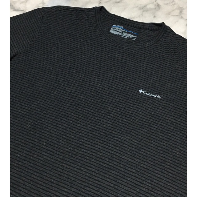 Columbia(コロンビア)の【レア】US古着 L size ビッグサイズ Columbia ボーダーTシャツ メンズのトップス(Tシャツ/カットソー(半袖/袖なし))の商品写真