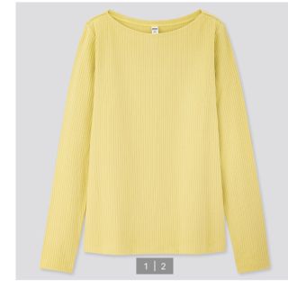 ユニクロ(UNIQLO)のUNIQLO★リブボートネックT(カットソー(長袖/七分))