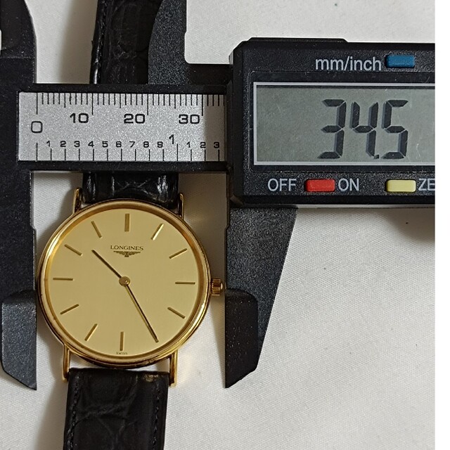 美品 稼働品 ロンジン L4.637.2 メンズ腕時計 ゴールド文字盤 新品電池