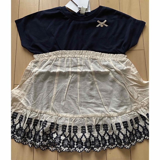 apres les cours(アプレレクール)のアプレレクール ドッキングティアードＴシャツ 120 キッズ/ベビー/マタニティのキッズ服女の子用(90cm~)(Tシャツ/カットソー)の商品写真