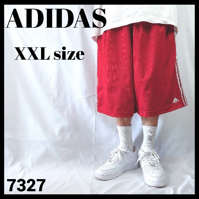 adidas ビッグサイズ アディダス ライン入り ハーフパンツ 赤 レッド US/2XLの通販 by 古着屋 PENPENII|アディダス ならラクマ adidasハーフパンツレッドトレーニングパンツ