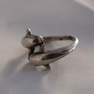 90's Dolphin design  silver 925 ring(リング(指輪))