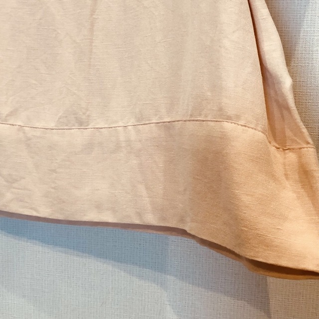 ◆麻素材 スキッパーシャツ ブラウス チュニック 丈長め  レディースのトップス(シャツ/ブラウス(長袖/七分))の商品写真