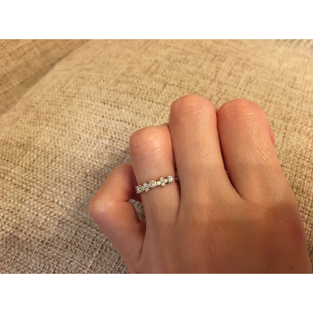 ハーフエタニティ リング ダイヤモンド 6.5号 ♯6.5 k18WG 0.32-