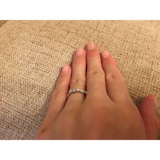 ハーフエタニティ リング ダイヤモンド 6.5号 ♯6.5 k18WG 0.32