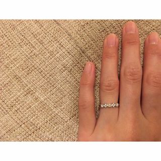 ハーフエタニティ リング ダイヤモンド 6.5号 ♯6.5 k18WG 0.32の