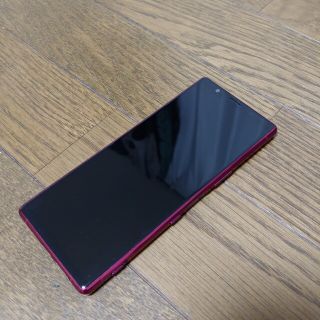 エクスペリア(Xperia)のXperia5  sov41 SIMフリー　レッド(スマートフォン本体)