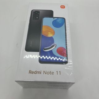 アンドロイド(ANDROID)の⭐︎新品未開封⭐︎ Redmi Note 11 グラファイトグレー(スマートフォン本体)