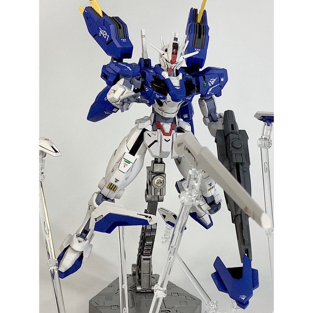 HG 改修型ガンダムエアリアル 塗装済完成品+固定台座サービス! 日本に