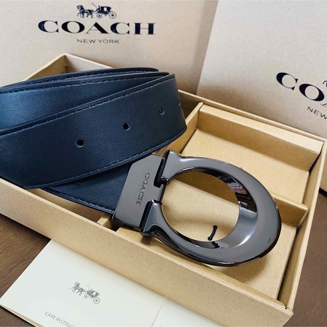 【新品未使用】送料無料  正規品 コーチ COACH  メンズ レザー ベルト