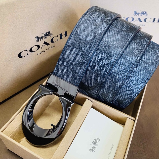 COACH レザーベルト メンズ