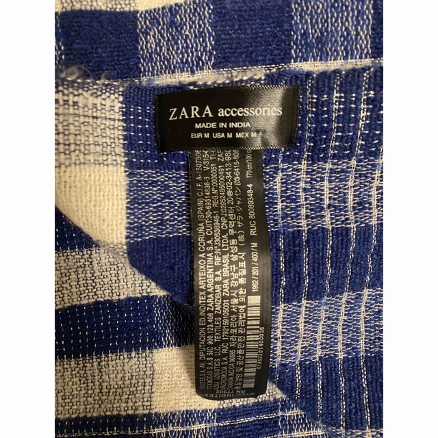 ZARA(ザラ)の最終値下げ【ZARA ザラ】ストール 膝掛け チェック柄 大判ストール ショール レディースのファッション小物(マフラー/ショール)の商品写真