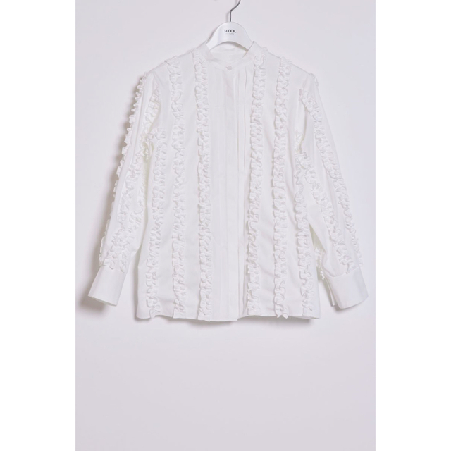 アイボリー×レッド MEER. メーア WHIP RUFFLE BLOUSE /WHT - 通販