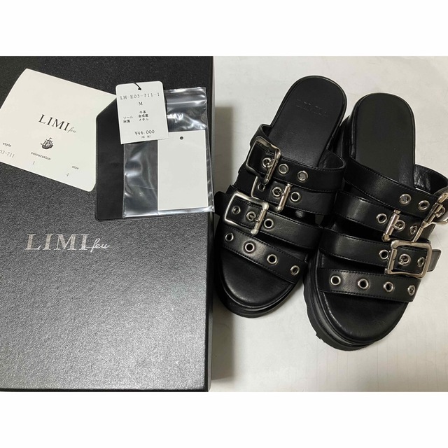 LIMI feu(リミフゥ)の【箱付き】LIMI feu レザーベルトサンダル レディースの靴/シューズ(サンダル)の商品写真