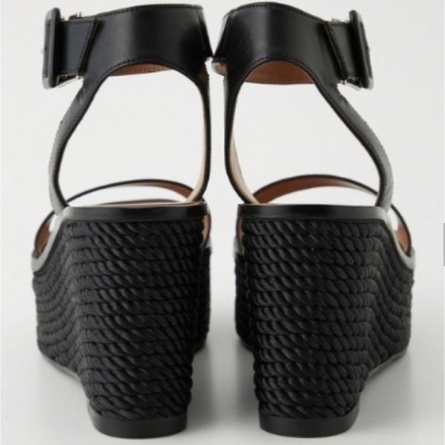 SLY(スライ)のSLY ロープウエッジサンダル ブラック レディースの靴/シューズ(サンダル)の商品写真