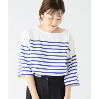 プラージュ(Plage)のPlage ルミノア  SP VOLUME SL BDR Tシャツ　ブルー(カットソー(長袖/七分))