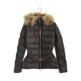 【本物保証】 超美品 モンクレール MONCLER ダウンジャケット ファー アウター 46374 90 69951 G32 003 D90 201 ベージュ レディース