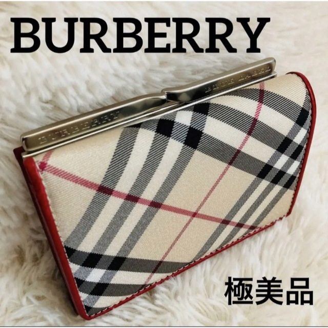 新品✨バーバリー ノバチェック コンパクト財布 ベージュ BURBERRY-