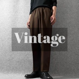 アートヴィンテージ(ART VINTAGE)の【vintage】ワイドストレート イージーパンツ スラックス ブラウン XL(スラックス)