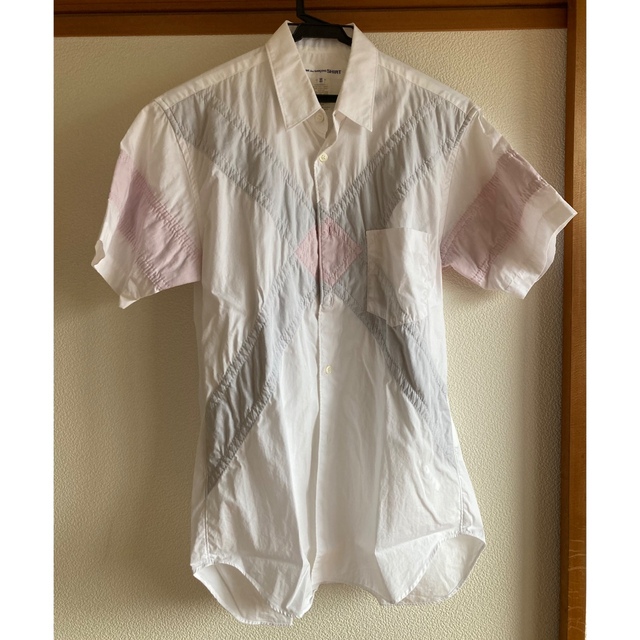 COMME des GARCONS(コムデギャルソン)のコムデギャルソンシャツ / クロス白半袖シャツ used品 メンズのトップス(Tシャツ/カットソー(半袖/袖なし))の商品写真