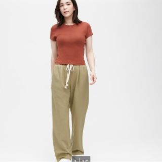 ユニクロ(UNIQLO)のユニクロ　リネンブレンドイージーパンツ(カジュアルパンツ)