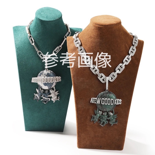 海外限定!マルチカラー 高級ストーン + ロープチェーン