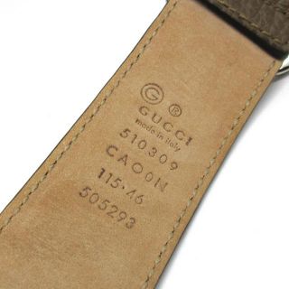 グッチ GUCCI 115・46 510309 レザー ブラウン 美品 ベルト
