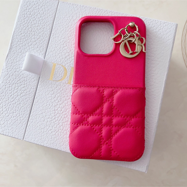 Dior - 美品 LADY DIOR IPHONE 13 PROケース カナージュ ラムスキの