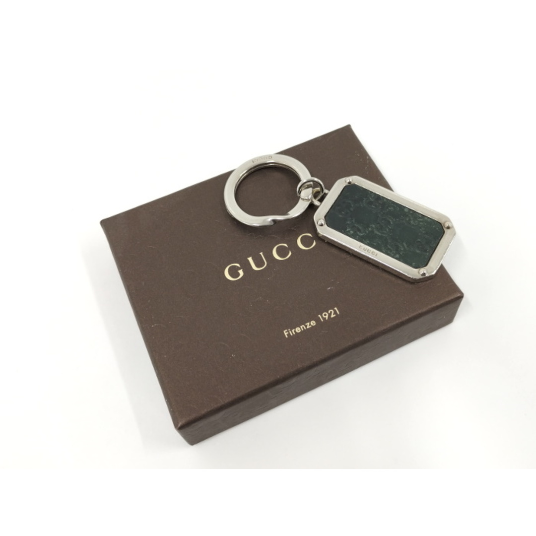 GUCCI - GUCCI レクタングル キーリング キーホルダー プレート GUCCI - GUCCI レクタングル キーリング キーホルダー プレート
