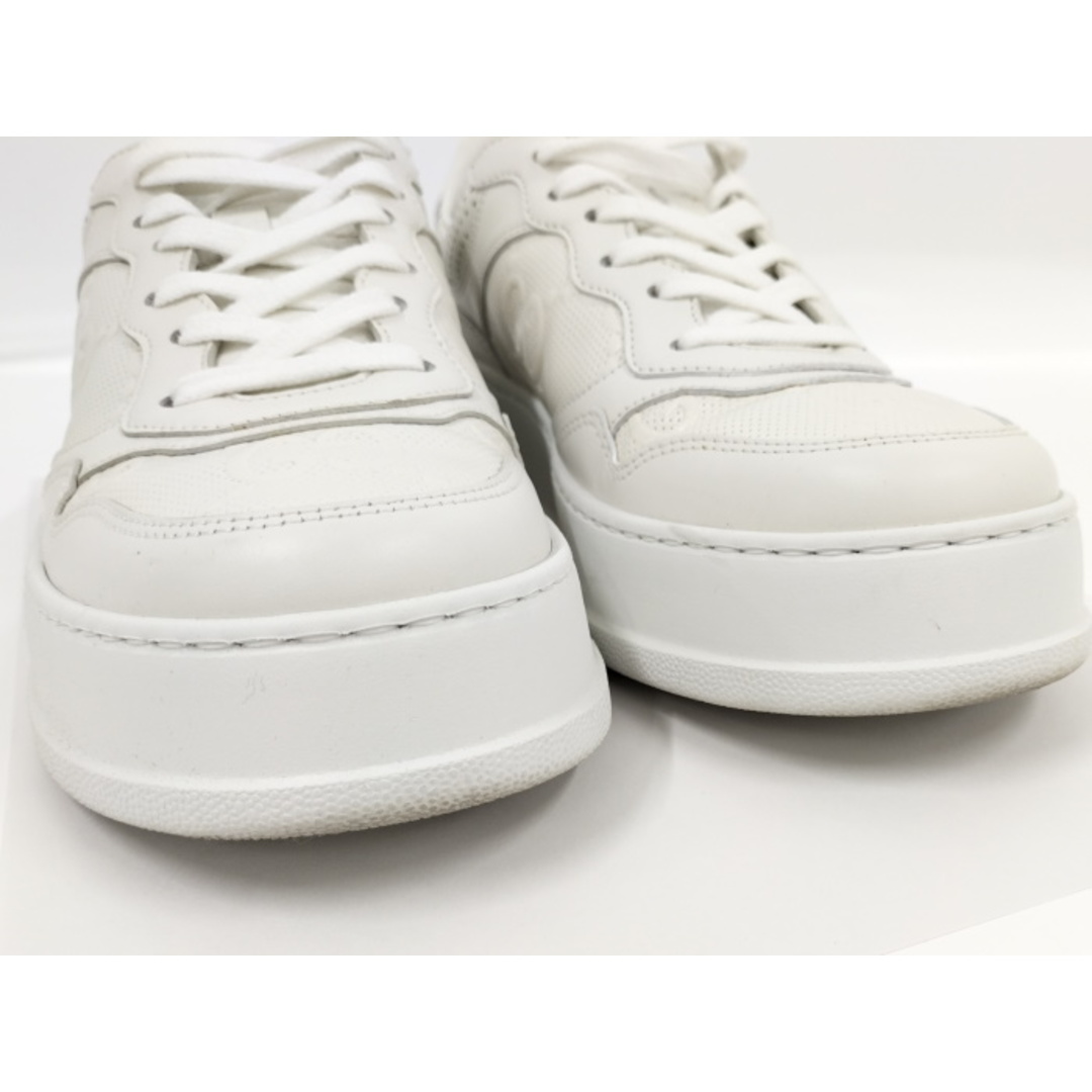 GUCCI - GUCCI スニーカー GGエンボス レザー ホワイト 669582の GUCCI - GUCCI スニーカー GGエンボス レザー ホワイト 669582の