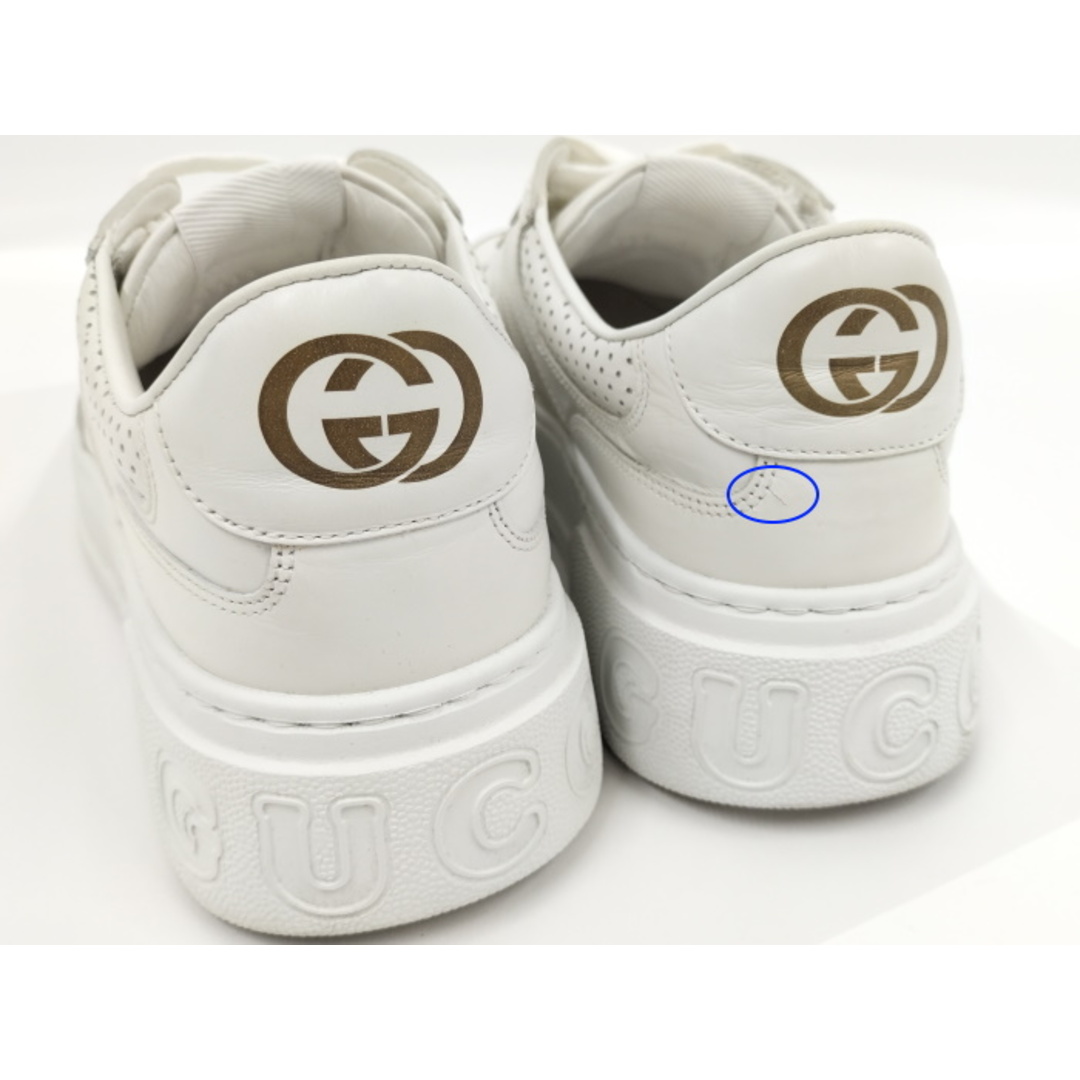 GUCCI スニーカー GGエンボス レザー ホワイト 669582 GUCCI スニーカー GGエンボス レザー ホワイト 669582