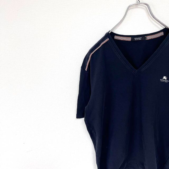 BURBERRY BLACK LABEL(バーバリーブラックレーベル)のバーバリーブラックレーベルTシャツ ブラック　ホースロゴ メンズのトップス(Tシャツ/カットソー(半袖/袖なし))の商品写真