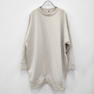 ビューティアンドユースユナイテッドアローズ(BEAUTY&YOUTH UNITED ARROWS)のH BEAUTY&YOUTH BIG SWEAT PULLOVER 定価16500円 ラウンドネック スウェット ベージュ レディース エイチビューティアンドユース【中古】3-0423M◎(トレーナー/スウェット)