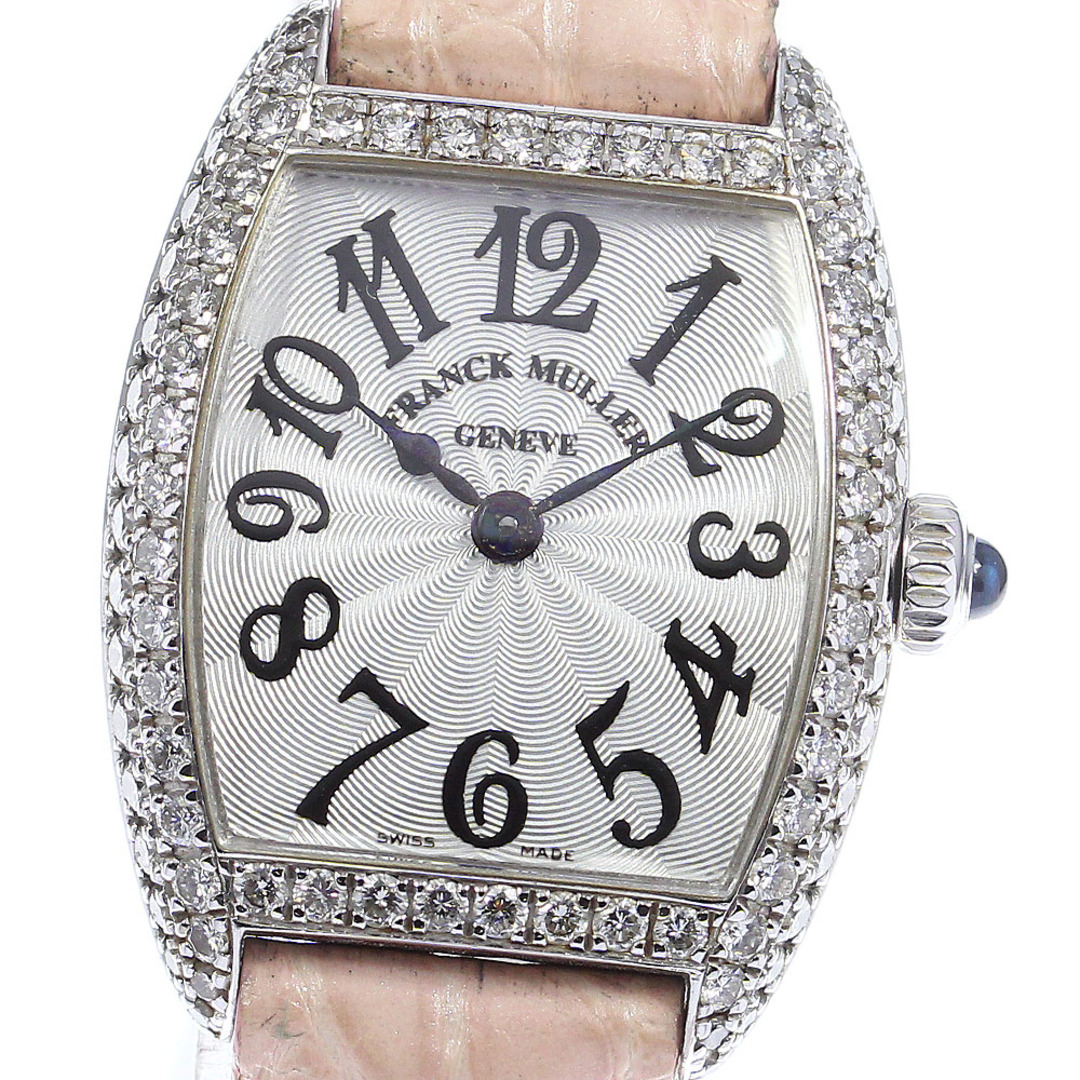 フランクミュラー FRANCK MULLER 2251QZD トノーカーベックス K18WG ダイヤベゼル クォーツ レディース _749851