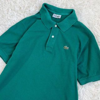 ラコステ(LACOSTE)の【80s】ラコステ/LACOSTE 半袖ポロシャツ　鹿の子　フランス製　ワニ刺繍(ポロシャツ)