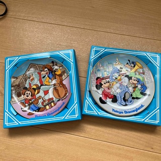 ディズニー(Disney)のディズニーランド　絵皿２枚セット(置物)