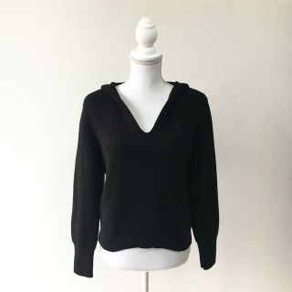 美品 新作 FOXEY フォクシー オンライン現行 ロゴ フード セーター
