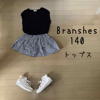 ブランシェス(Branshes)のブランシェス 140 トップス Tシャツ ノースリーブ 黒 ブラック(Tシャツ/カットソー)