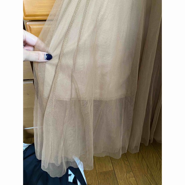 オーガンジー　ロングスカート レディースのスカート(ロングスカート)の商品写真