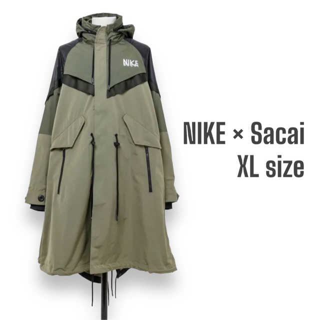 【XSサイズ】NIKE x sacai Trench Jacket  BLACKコート