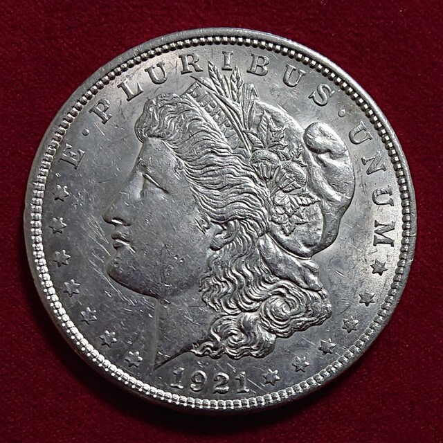 アメリカ モルガン・ダラー 大型銀貨 1921年 美品