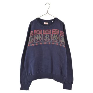 ハリウッドランチマーケット(HOLLYWOOD RANCH MARKET)のHOLLYWOOD RANCH MARKET ハリウッド ランチ マーケット Mexican Logo Printe Long Sleeve Sweat Shirt メキシカンロゴ ロングスリーブ スウェット 長袖 トレーナー ネイビー(スウェット)