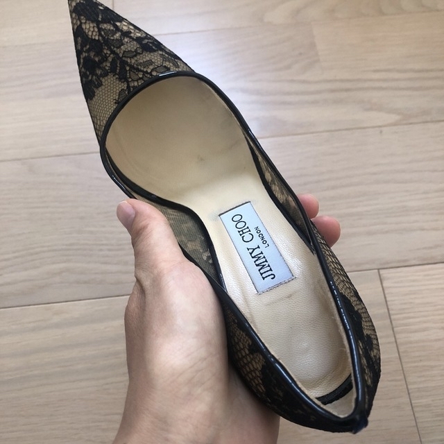 再値下げ❣️ジミーチュウ レースパンプス 38 1/2-