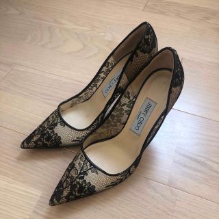 ジミーチュウ(JIMMY CHOO)の再値下げ❣️ジミーチュウ　レースパンプス　38 1/2(ハイヒール/パンプス)