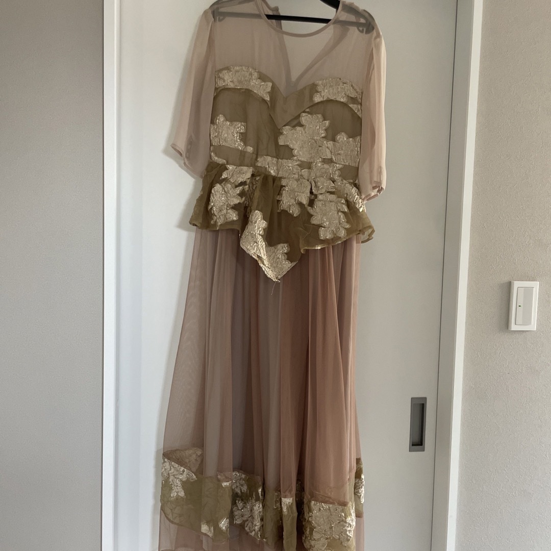 AMERI JACQUARD LAYERED TULLE DRESS