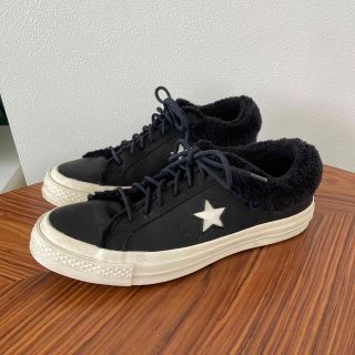 レア★converse ONE STAR ファー　26センチ　ブラック　黒(スニーカー)