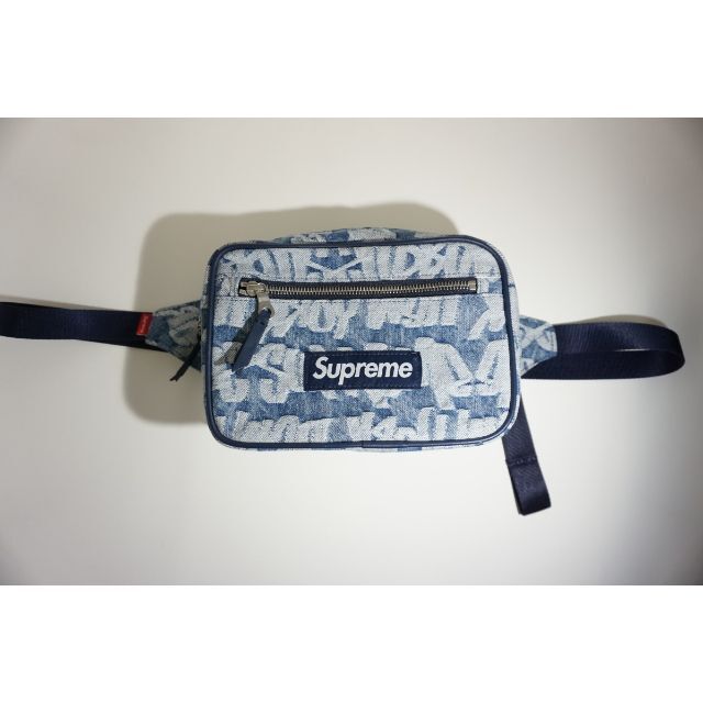 極美品22SS Supremeシュプリーム デニム ウエスト バッグ501N▲