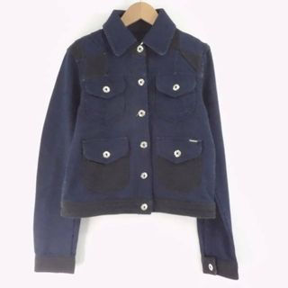 ディーゼル(DIESEL)の美品 DIESEL ディーゼル G-VERA GIACCA ジャケット ネイビー XS コットン100% レディース AY3553A44 (ロングコート)